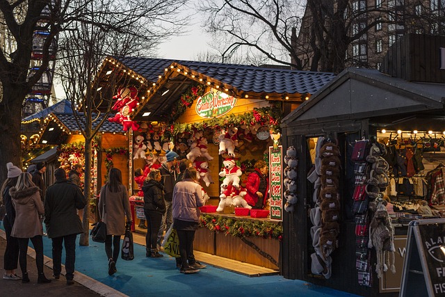 Christmas market tourists